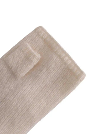 Gants Kujten Salen Blanc en Cachemire