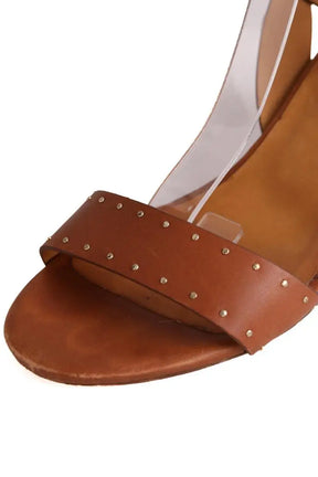 Talons Sézane Camel en Cuir