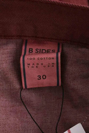 Jean large B Sides Bordeaux en Coton