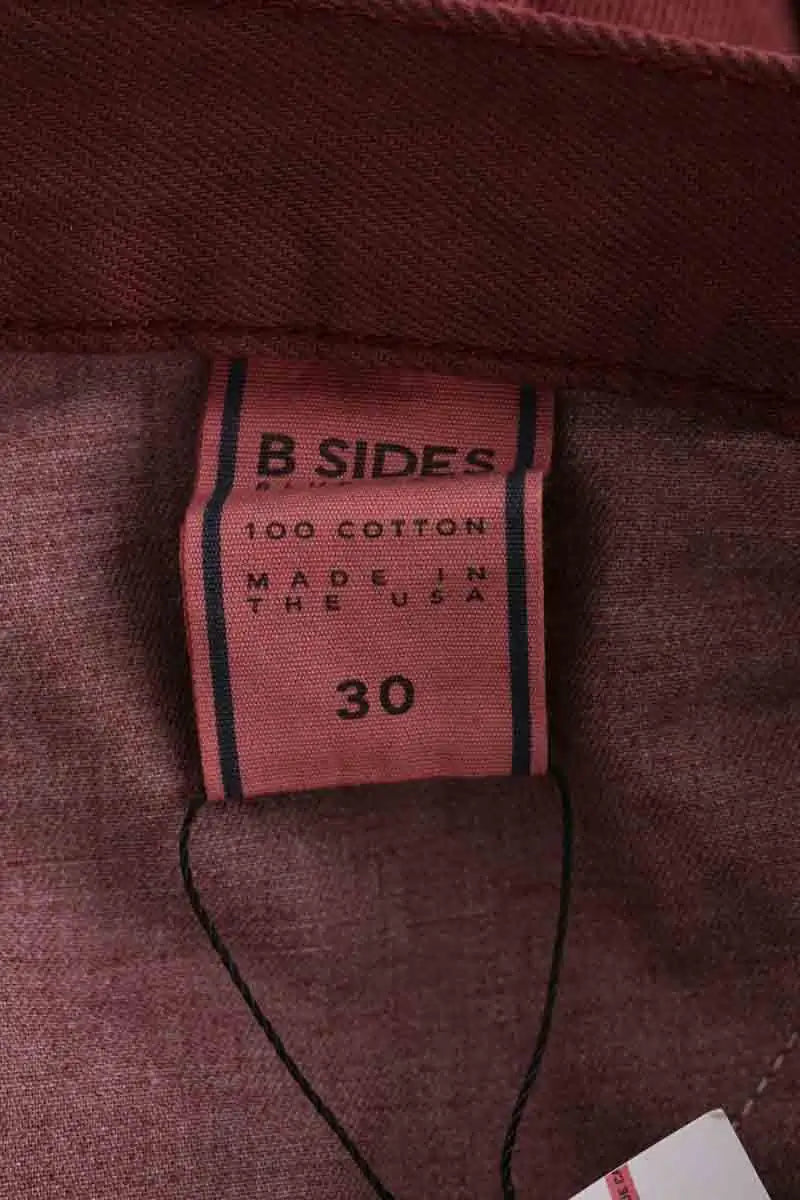 Jean large B Sides Bordeaux en Coton