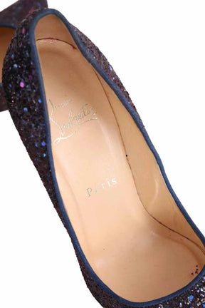 Talons Christian Louboutin Violet en Paillettes