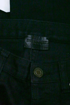 Jean droit Saint Laurent Noir en Coton