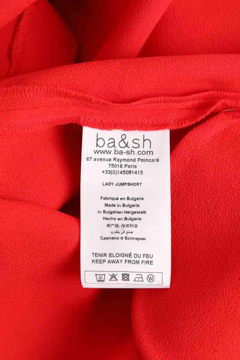 Combishort Ba&Sh Rouge en Synthétique