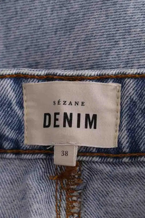 Jean large Sézane Bleu en Coton
