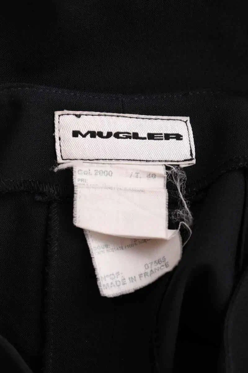 Pantalon droit Mugler Noir en Laine