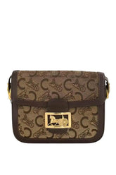 Sac à bandoulière Celine Crécy vintage Marron en Cuir - Seconde Main