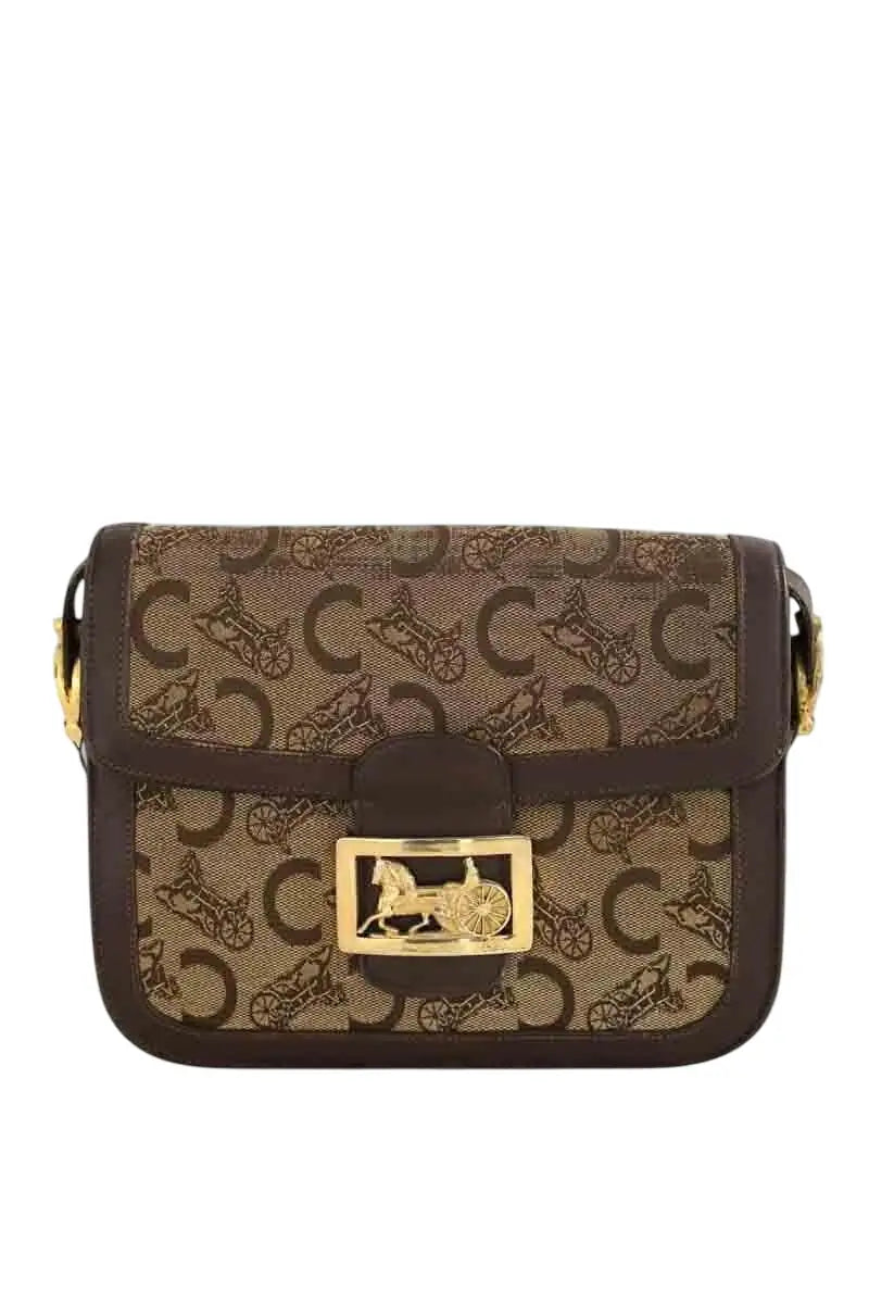Sac à bandoulière Celine Crécy vintage Marron en Cuir - Seconde Main