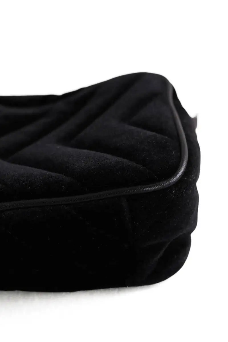 Sac banane Sandro Noir en Velours