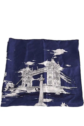 Carré Burberry Bleu en Soie