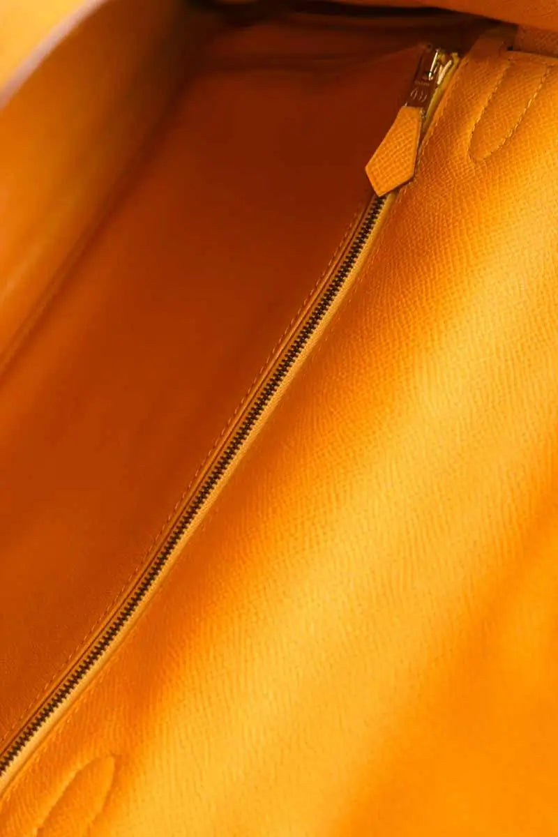 Sac à main Hermès Kelly 32 Jaune en Cuir