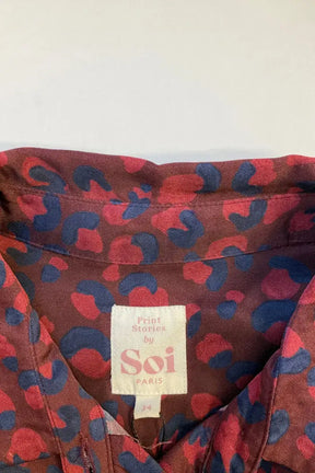 Chemise Soi Bordeaux en Viscose