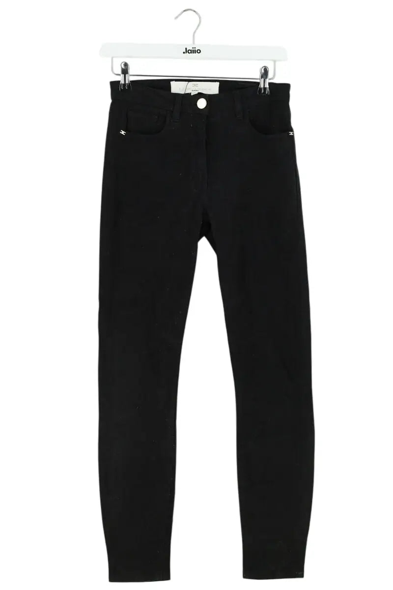 Jean slim Elisabetta Franchi Noir en Coton, taille XS - Seconde Main