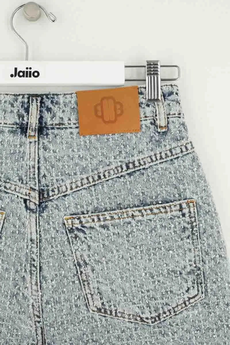 Mini short Maje Bleu en Coton