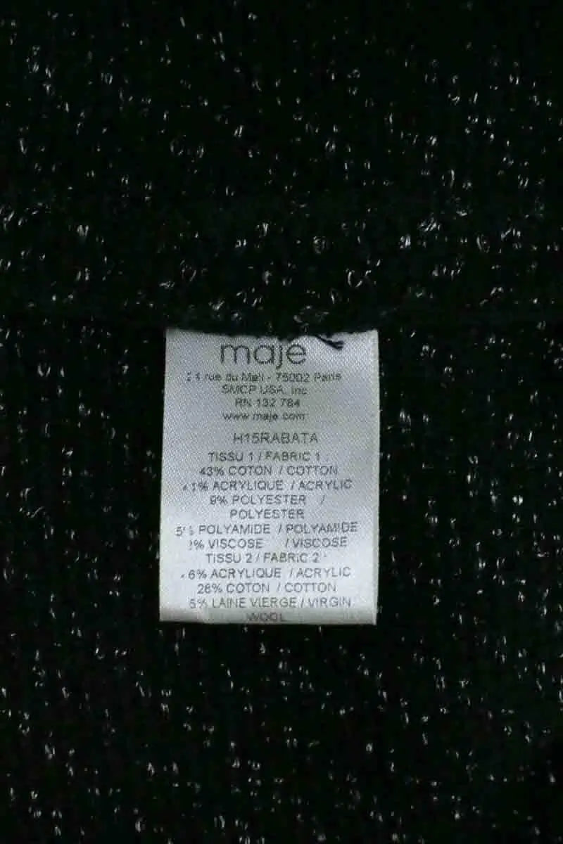 Robe Maje Noir en Coton