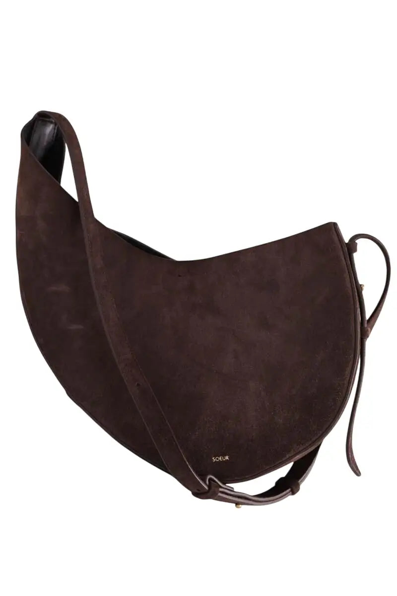 Sac à bandoulière Soeur WINONA Marron en Daim - Seconde Main