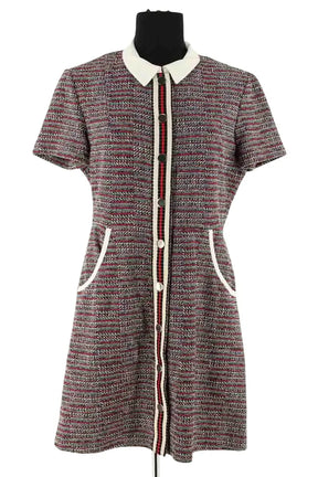 Robe Maje Rouge en Tweed, taille L - Seconde Main