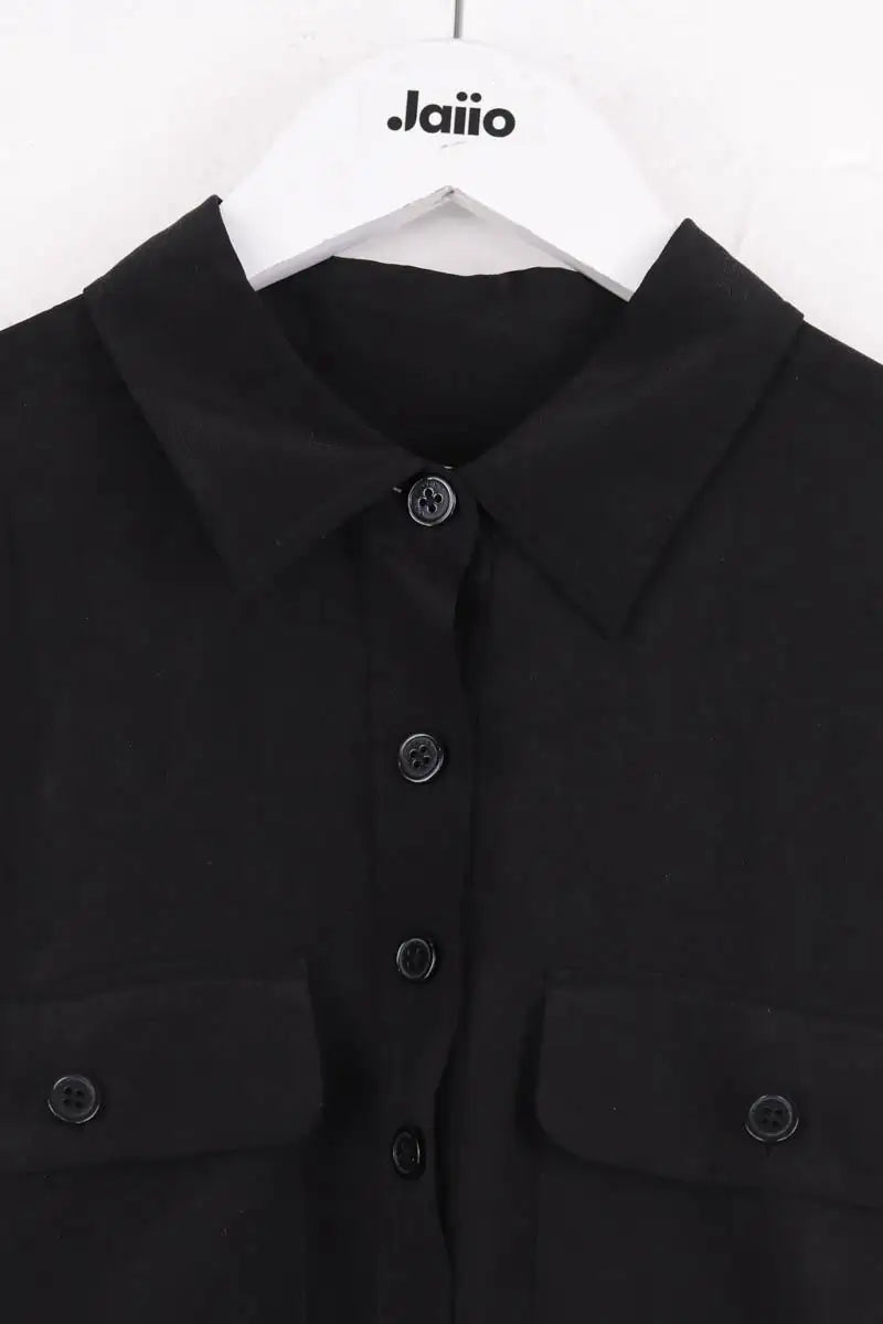 Robe Equipment Noir en Soie