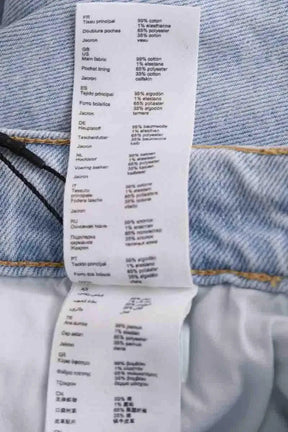 Jean droit Claudie Pierlot Bleu en Coton - élasthanne