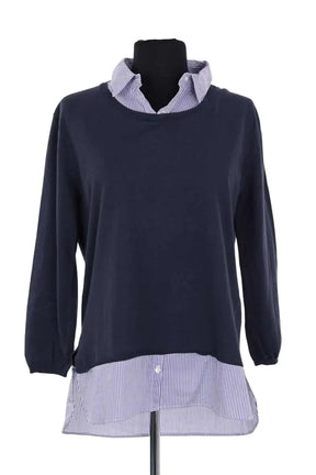 Pull Gerard Darel Marine en Coton, taille S - Seconde Main