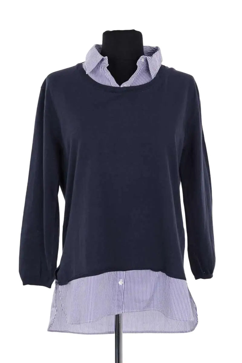 Pull Gerard Darel Marine en Coton, taille S - Seconde Main