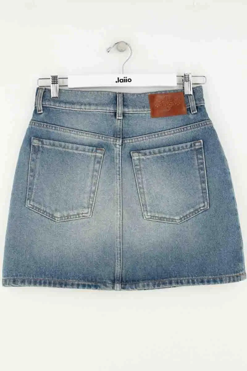 Mini jupe Max Mara Bleu en Coton