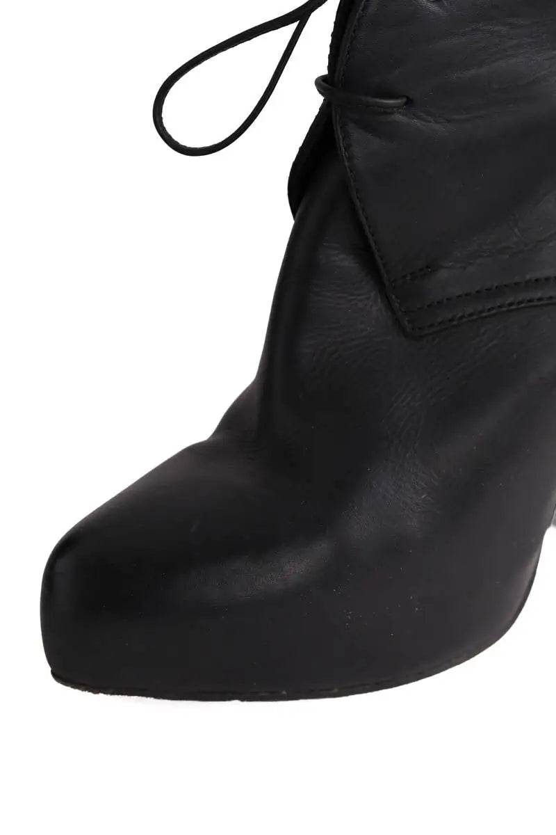 Boots à lacets Bottega Veneta Noir en Cuir