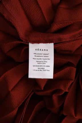 Robe Sézane Marron en Synthétique