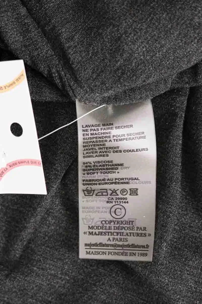 Jupe Majestic Filatures Anthracite en Viscose