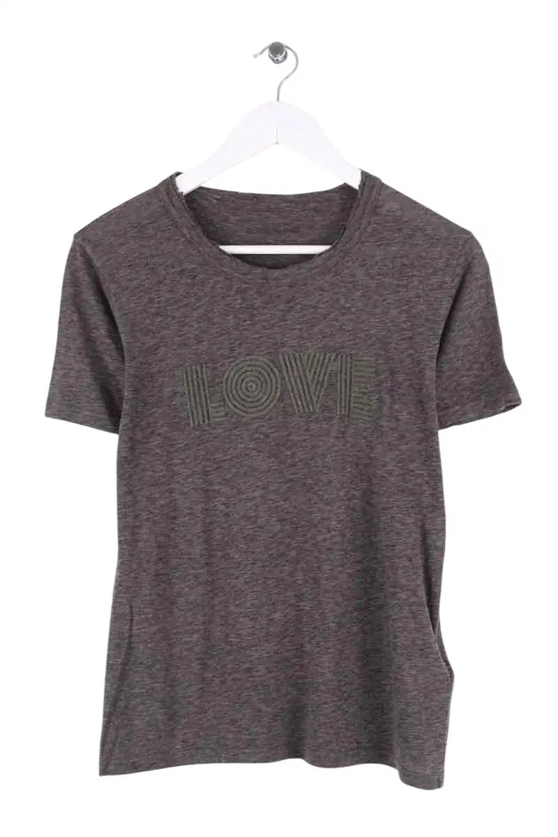 T-shirt "LOVE" Zadig & Voltaire Gris en Coton, taille M - Seconde Main