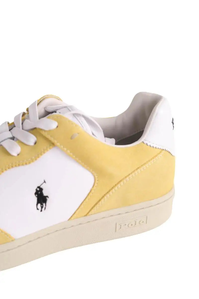 Baskets Ralph Lauren Jaune en Cuir