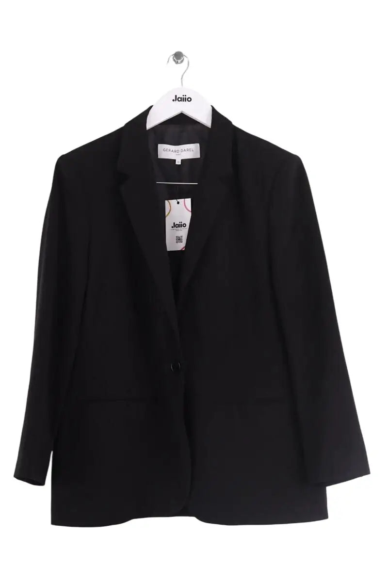 Blazer Gerard Darel Noir en Synthétique, taille L - Seconde Main