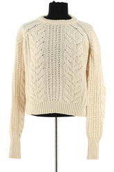 Pull Maje Beige en Laine, taille S - Seconde Main