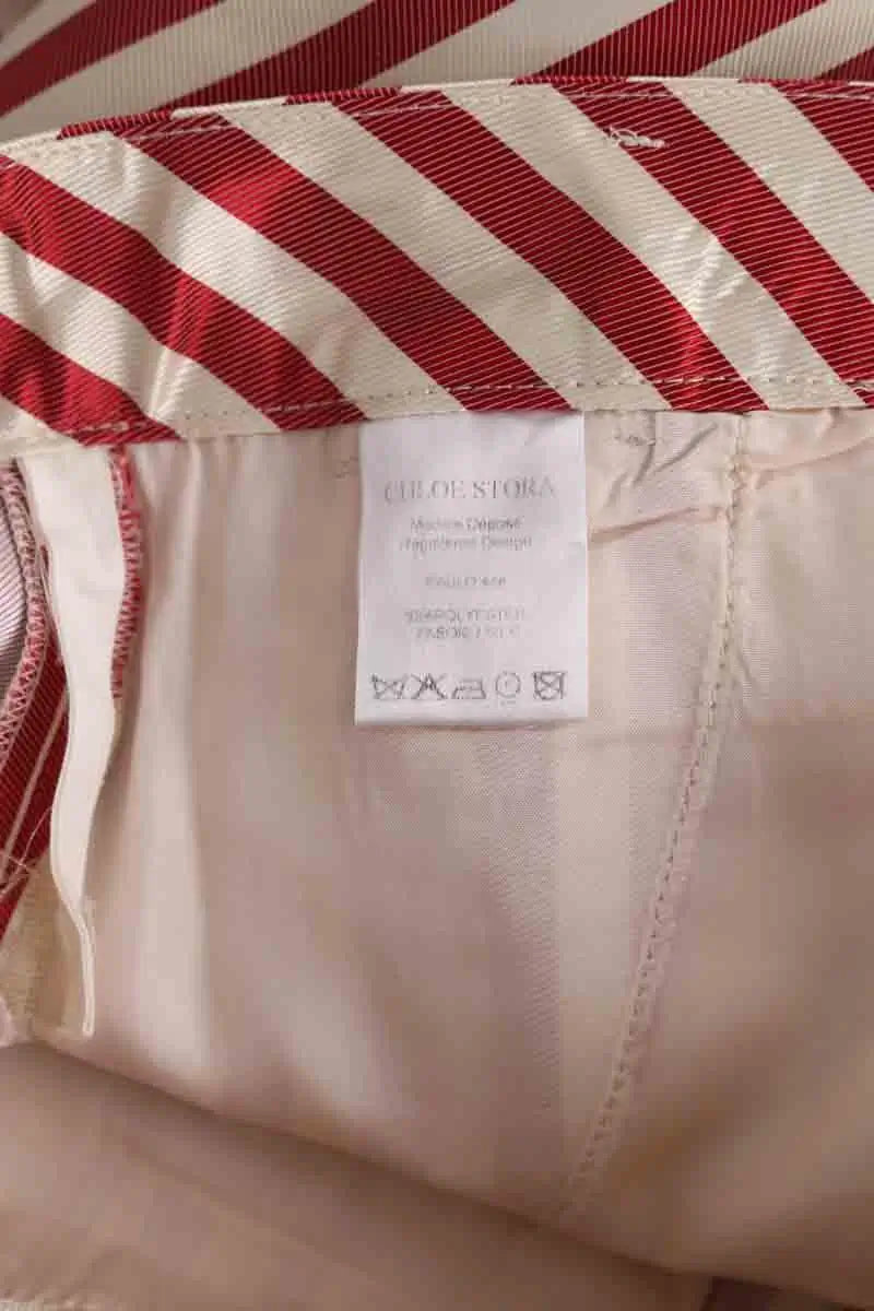 Pantalon droit Chloé Stora Rouge en Synthétique