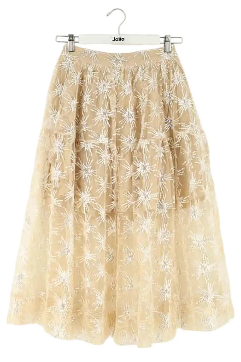 Jupe Maje Doré en Viscose, taille S - Seconde Main