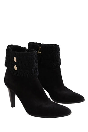 Boots Salvatore Ferragamo Noir en Daim
