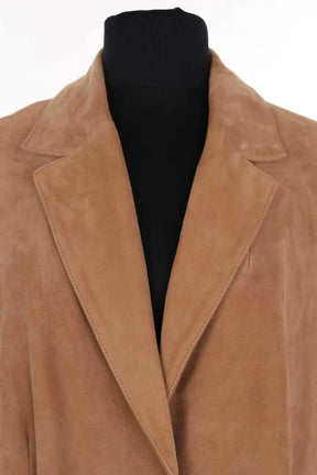 Manteau Marina Rinaldi Camel en Cuir