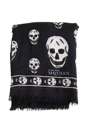 Chèche Alexander McQueen Noir en Laine - Seconde Main