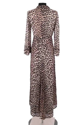 Robe Ganni Marron en Viscose