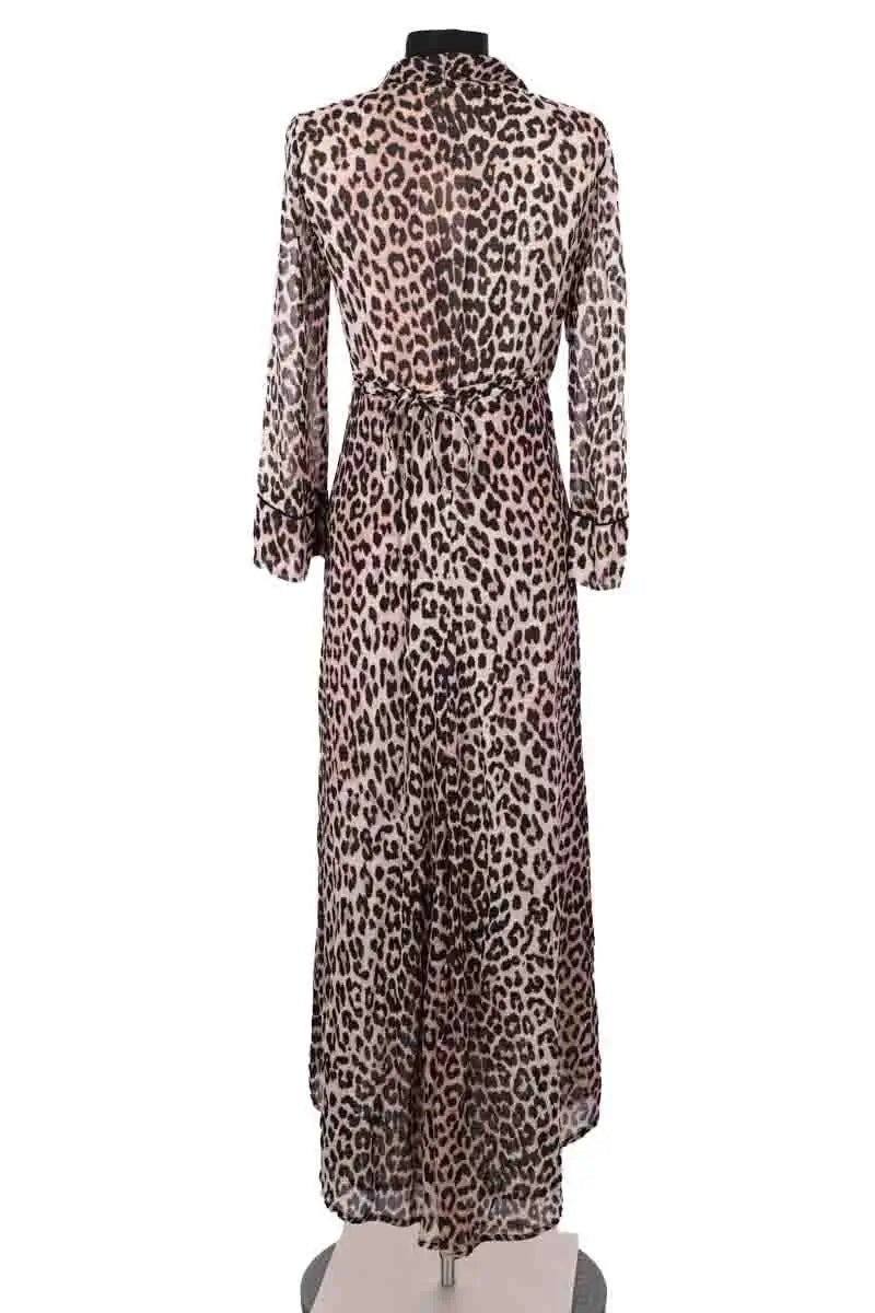Robe Ganni Marron en Viscose