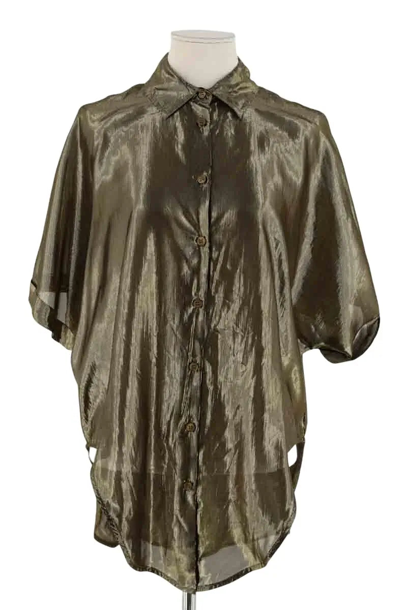 Blouse Mes Demoiselles Doré en Synthétique, taille XS - Seconde Main