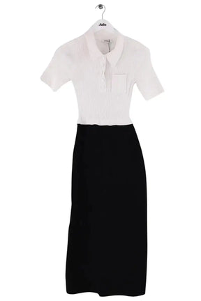 Robe Sandro Noir en Viscose, taille XS - Seconde Main