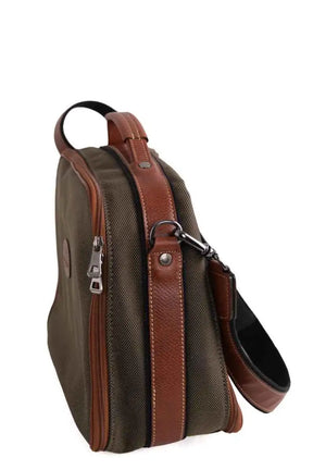 Sac vanity Longchamp Kaki en Cuir