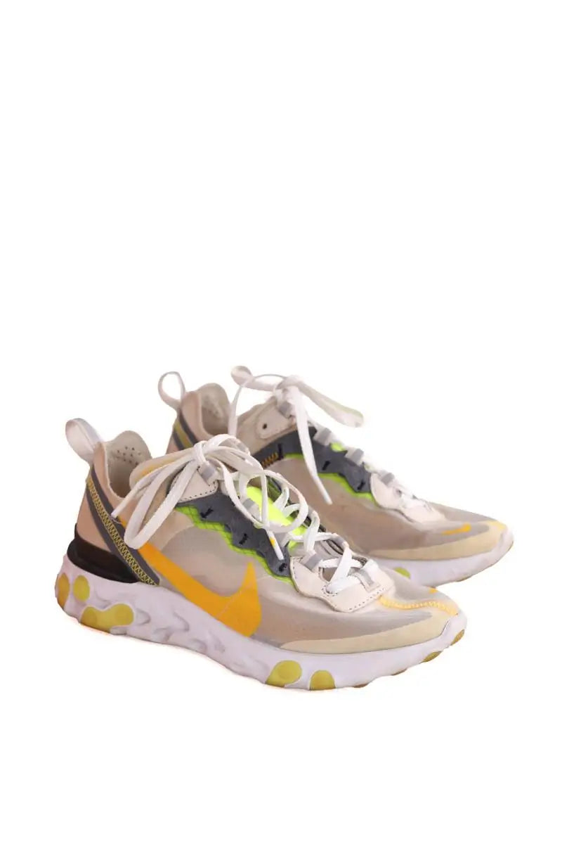 Baskets Nike React Element 87 Jaune en Tissu