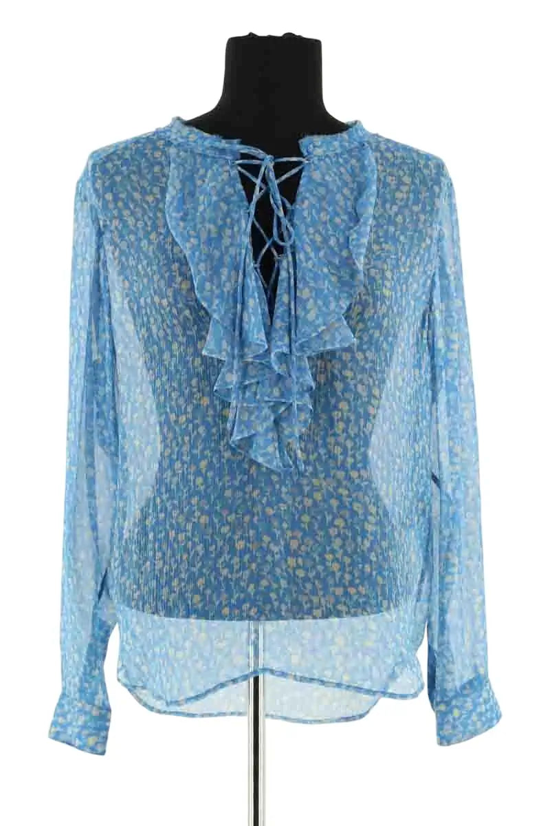 Blouse The Kooples Bleu en Soie, taille S - Seconde Main