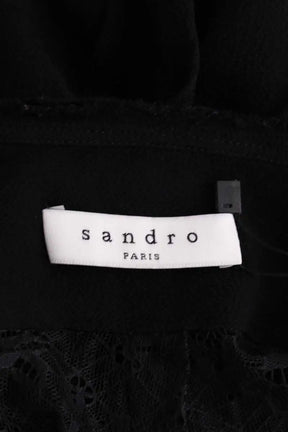 Blouse Sandro Noir en Viscose