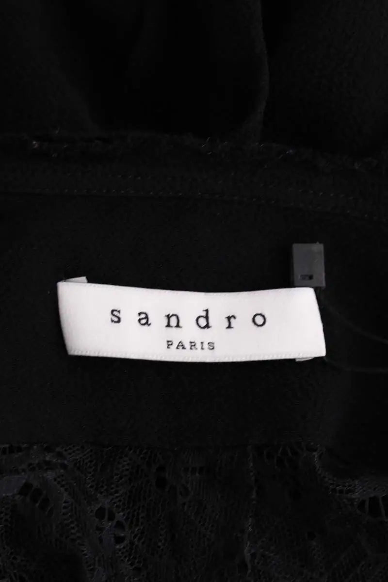 Blouse Sandro Noir en Viscose