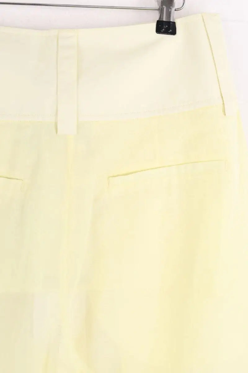 Pantalon large Sportmax Jaune en Coton