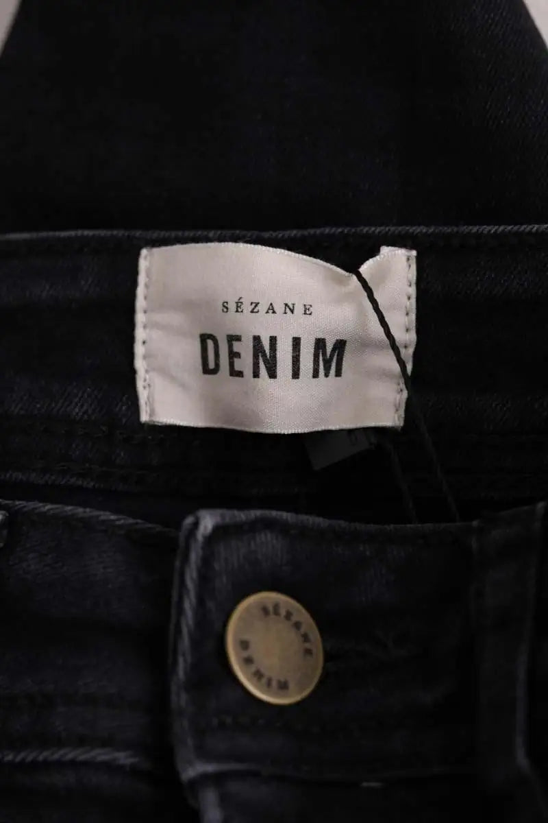 Jean slim Sézane Noir en Coton