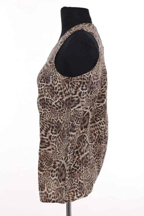 Top sans manche The Kooples Marron en Soie
