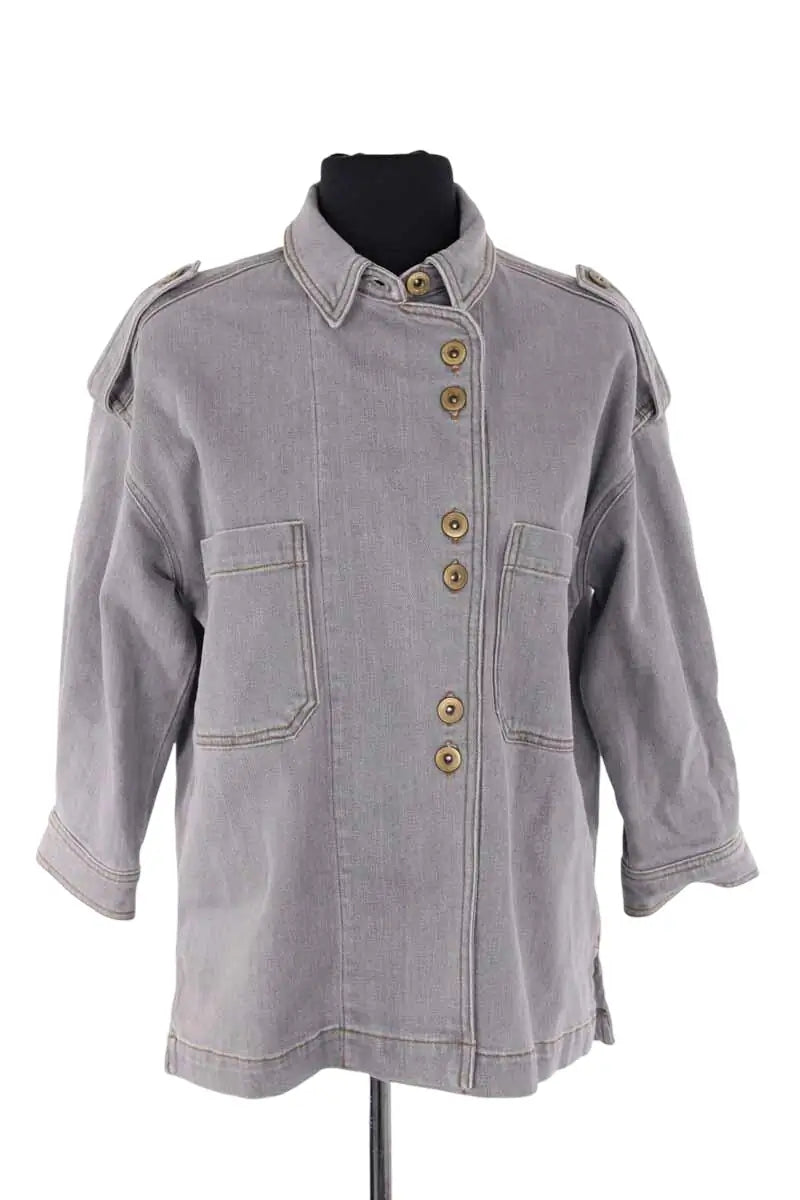 Chemise Sessun James Gris en Coton, taille S - Seconde Main